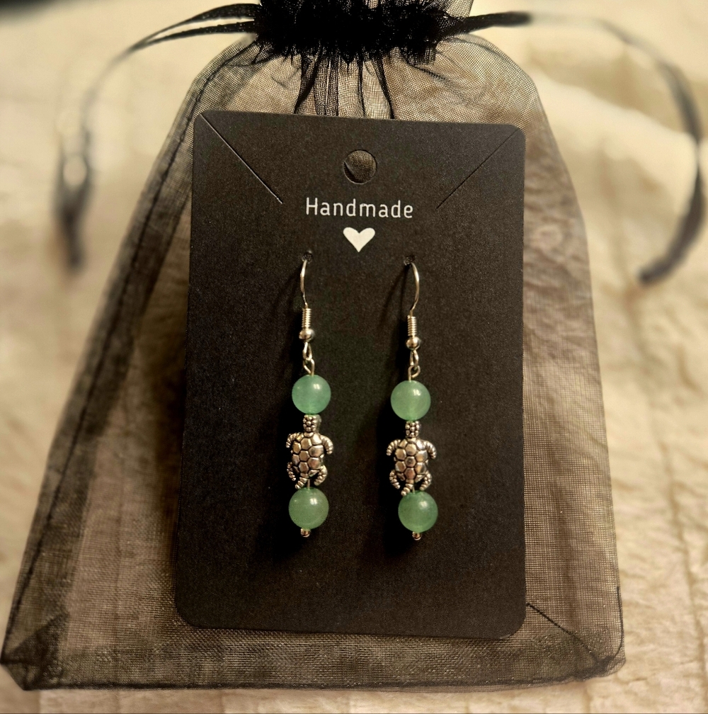 Sea Turtle Earrings - Handmade